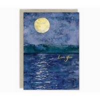 Moon Over Water Love You Card