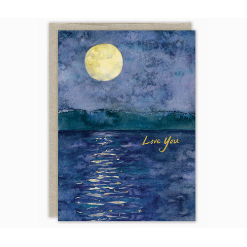  Biely & Shoaf Moon Over Water Love You Card 