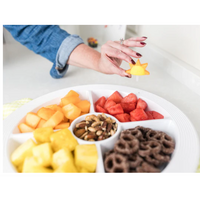 Pinstripes Melamine Divided Dish