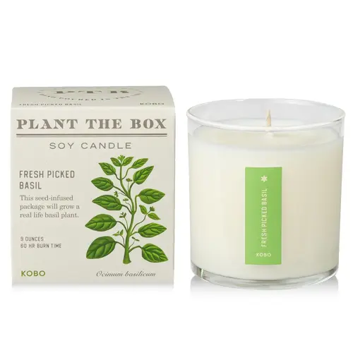  KOBO Plant the Box Candle Fresh Picked Basil 