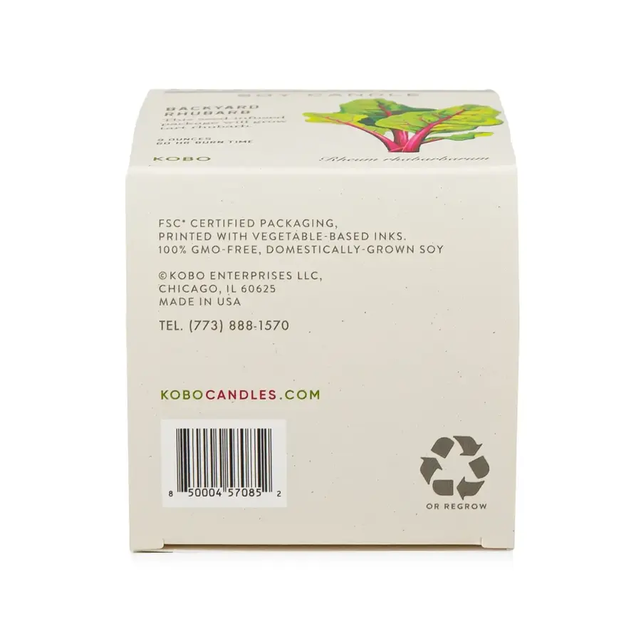 Plant the Box Candle Backyard Rhubarb