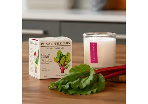  KOBO Plant the Box Candle Backyard Rhubarb 