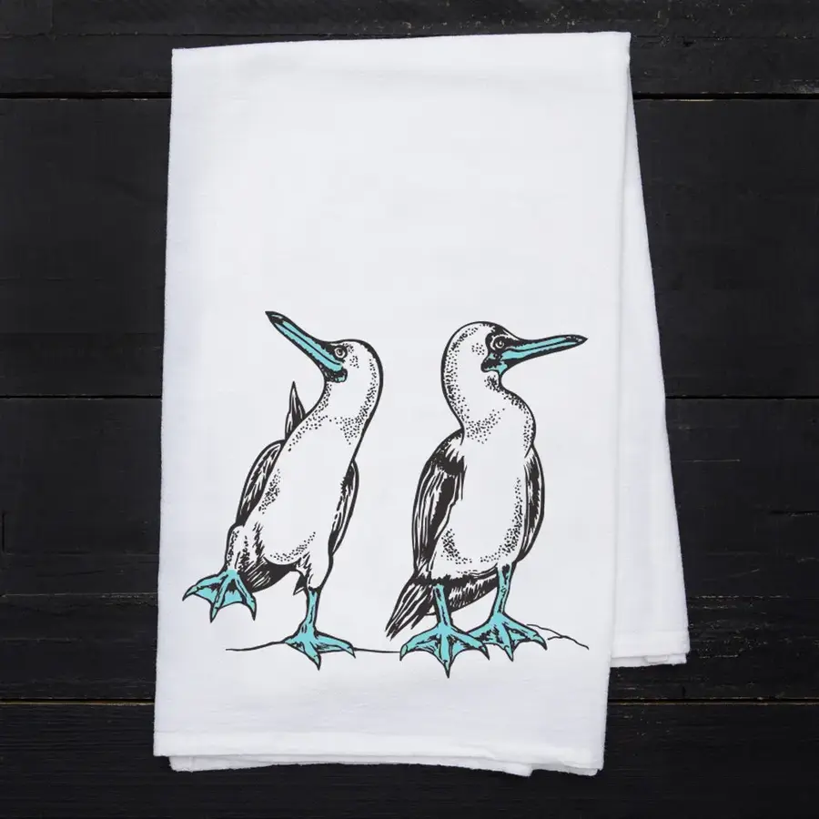 Blue Footed Boobies Tea Towel