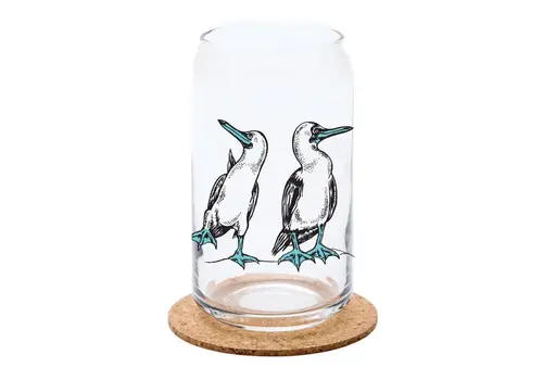  Counter Couture Blue Footed Booby Beer Can Glass 