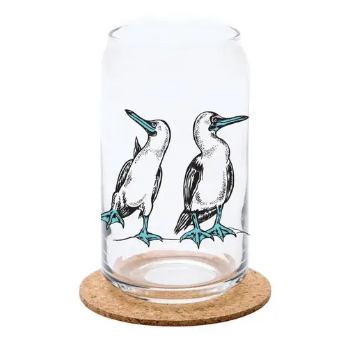  Counter Couture Blue Footed Booby Beer Can Glass 