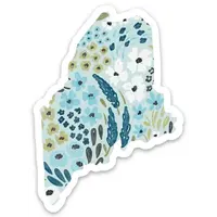 Maine Floral Sticker