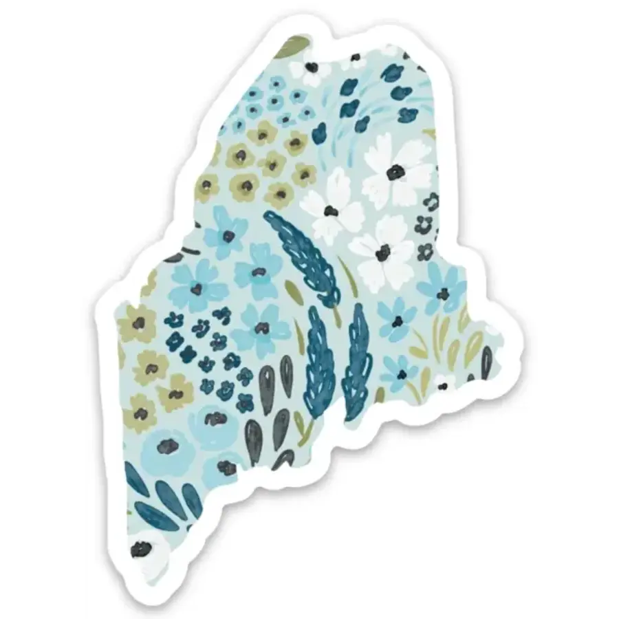 Maine Floral Sticker