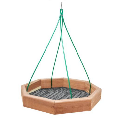  12" Hanging Cedar Tray Feeder 8 Sided 
