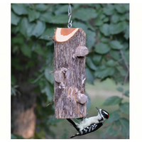 3 Plug Suet Log Feeder without Perches