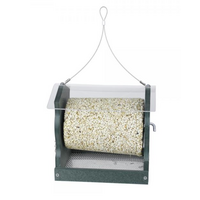 Recycled Hunter Green Seed Cylinder Feeder