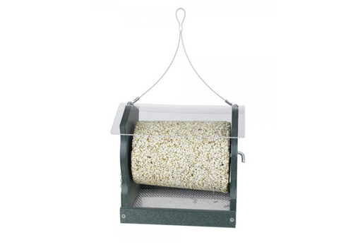 Recycled Hunter Green Seed Cylinder Feeder 