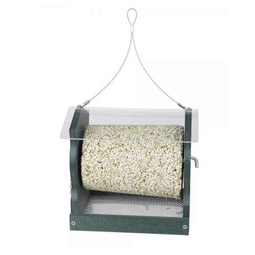  Recycled Hunter Green Seed Cylinder Feeder 