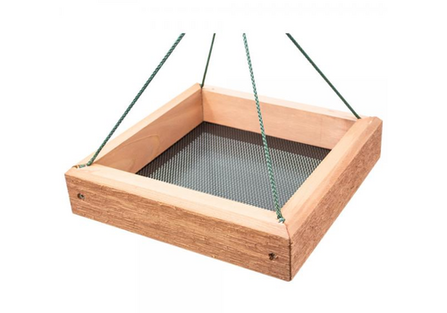 12x12 Square Hanging Cedar Tray Feeder 