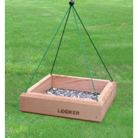 12x12 Square Hanging Cedar Tray Feeder