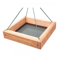 9 x 9 Hanging Cedar Tray Feeder
