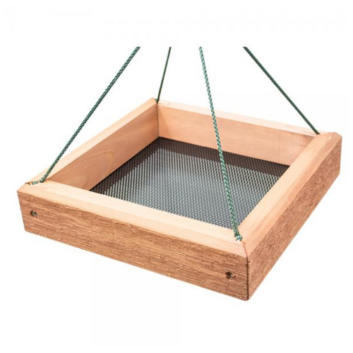  9 x 9 Hanging Cedar Tray Feeder 