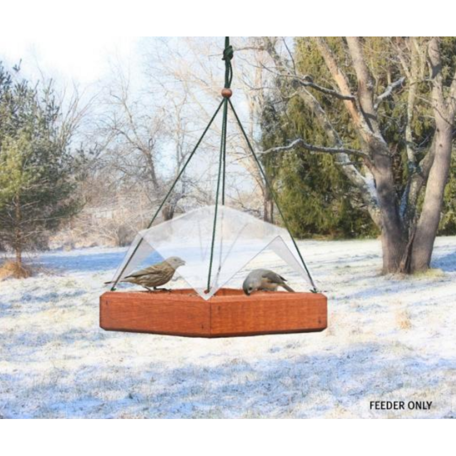 9 x 9 Hanging Cedar Tray Feeder