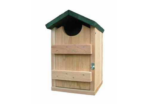  Cedar Screech Owl House with Green Roof 