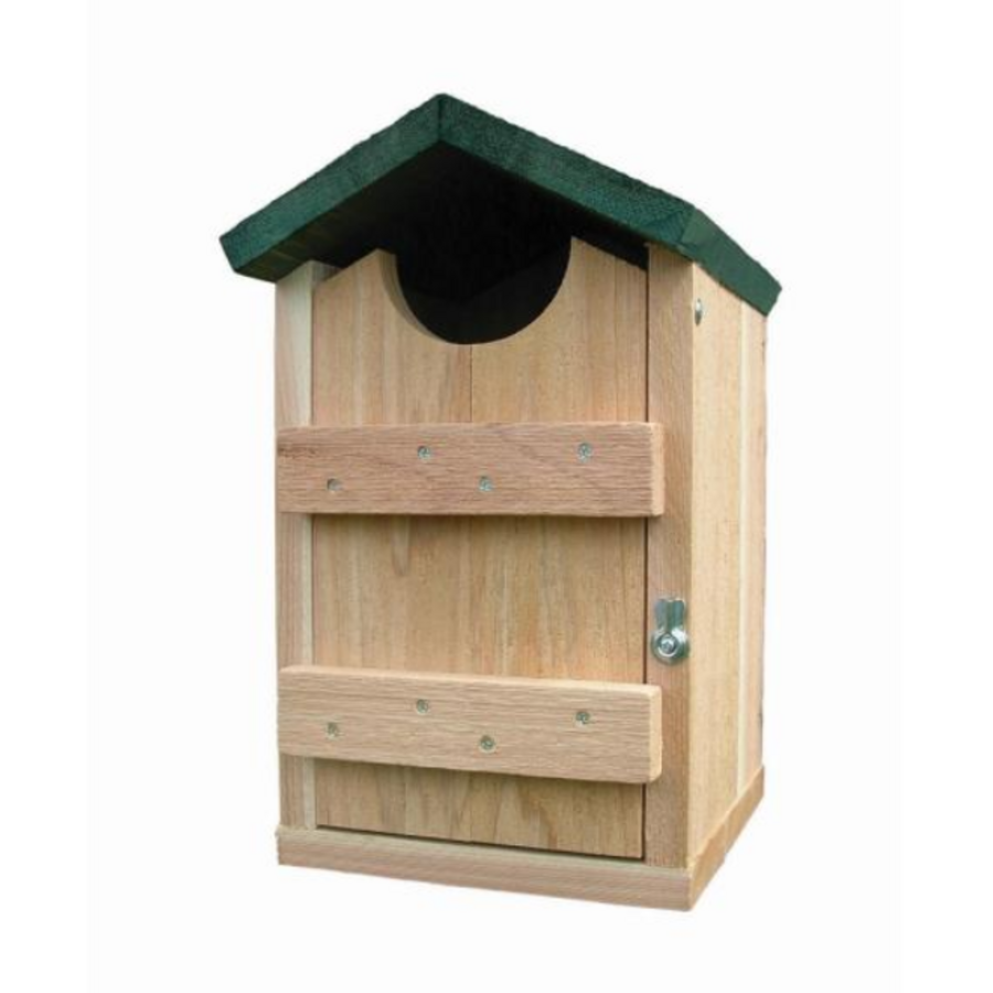 Cedar Screech Owl House with Green Roof
