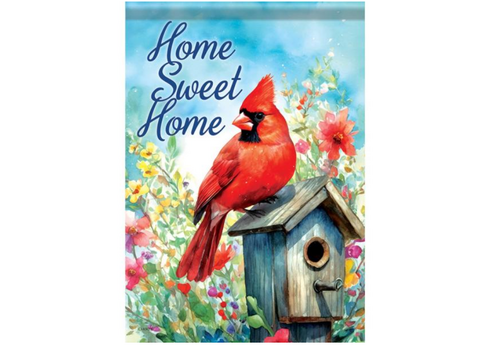  Cardinal Home Sweet Home Garden Flag 