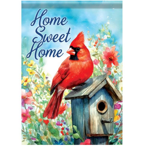  Cardinal Home Sweet Home Garden Flag 