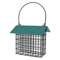 Green Double Suet Feeder with Roof