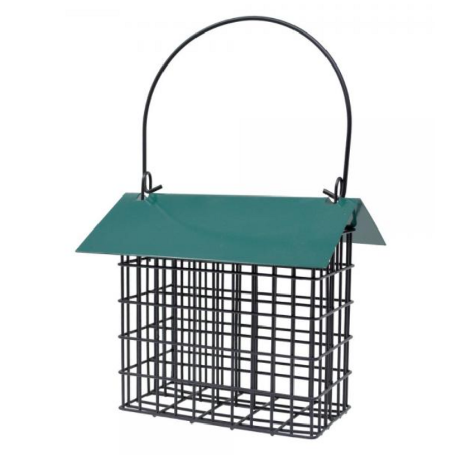 Green Double Suet Feeder with Roof