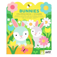Bunnies Coloring Book with Stickers