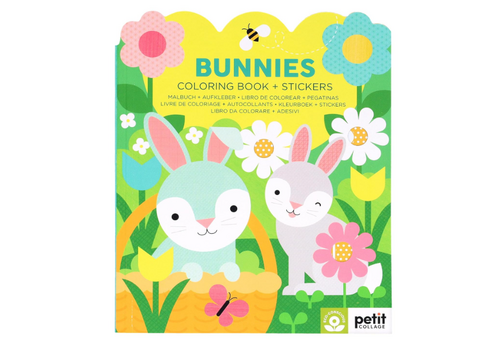  Bunnies Coloring Book with Stickers 