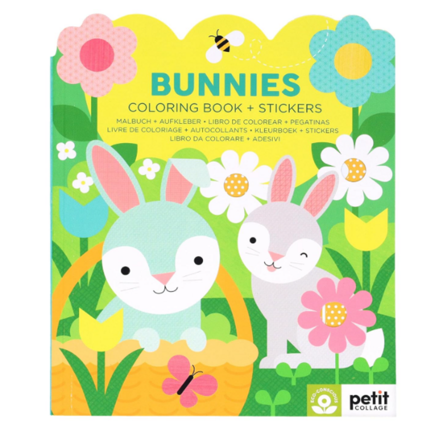 Bunnies Coloring Book with Stickers