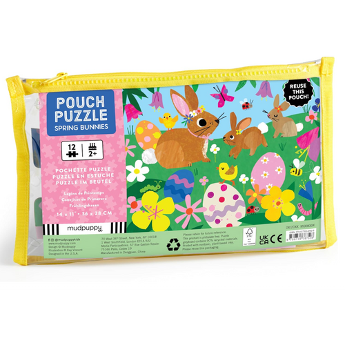  Spring Bunnies 12 Piece Pouch Puzzle 