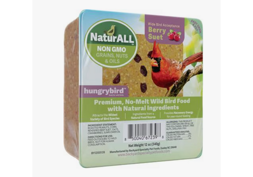  hungrybird NaturALL Suet Cake 12 oz. Berry 