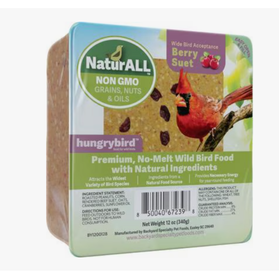 hungrybird NaturALL Suet Cake 12 oz. Berry