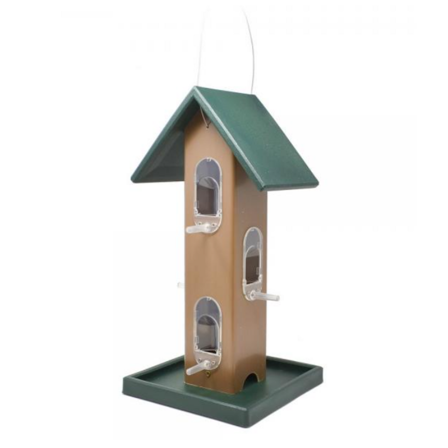 Recycled Plastic Tube Feeder with Tray