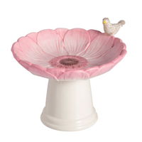 Flower Tabletop Birdbath
