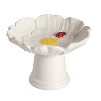 Flower Tabletop Birdbath
