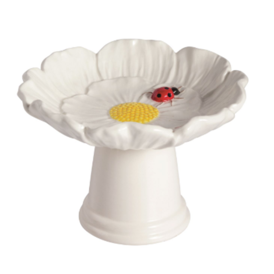 Flower Tabletop Birdbath