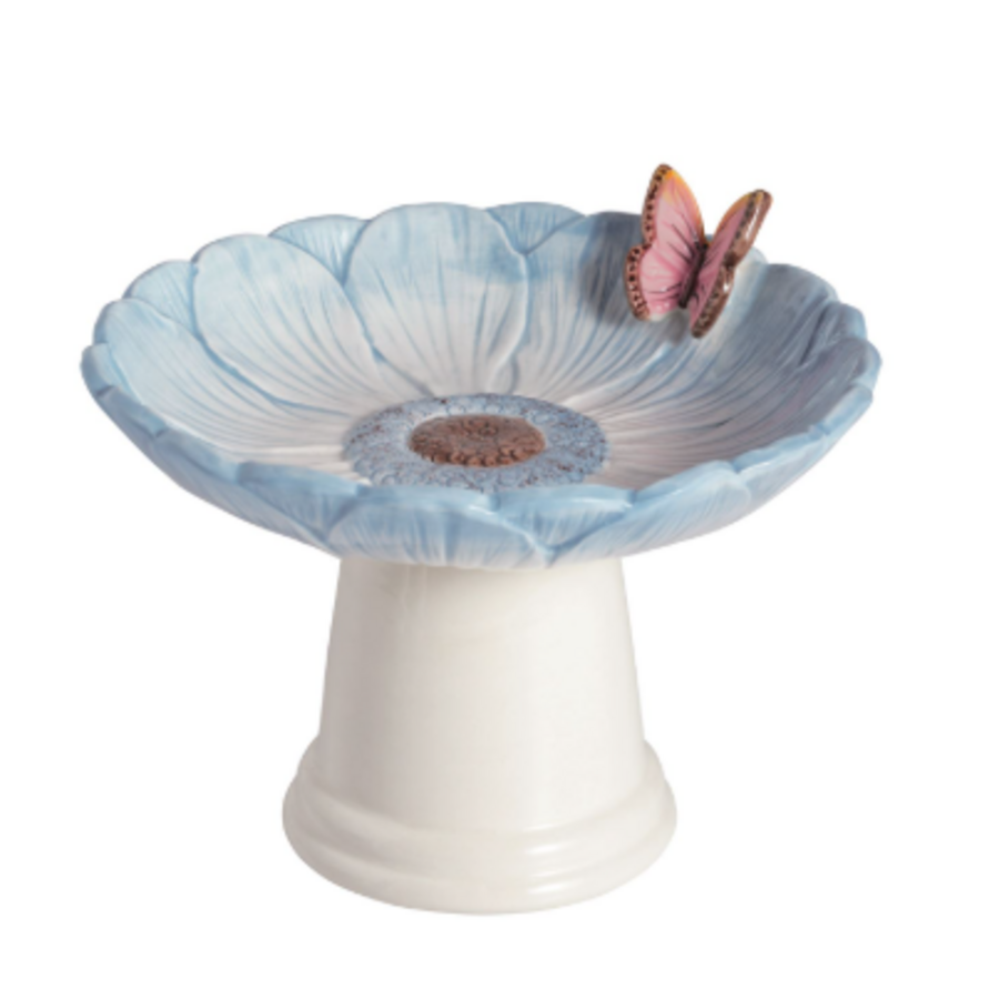 Flower Tabletop Birdbath