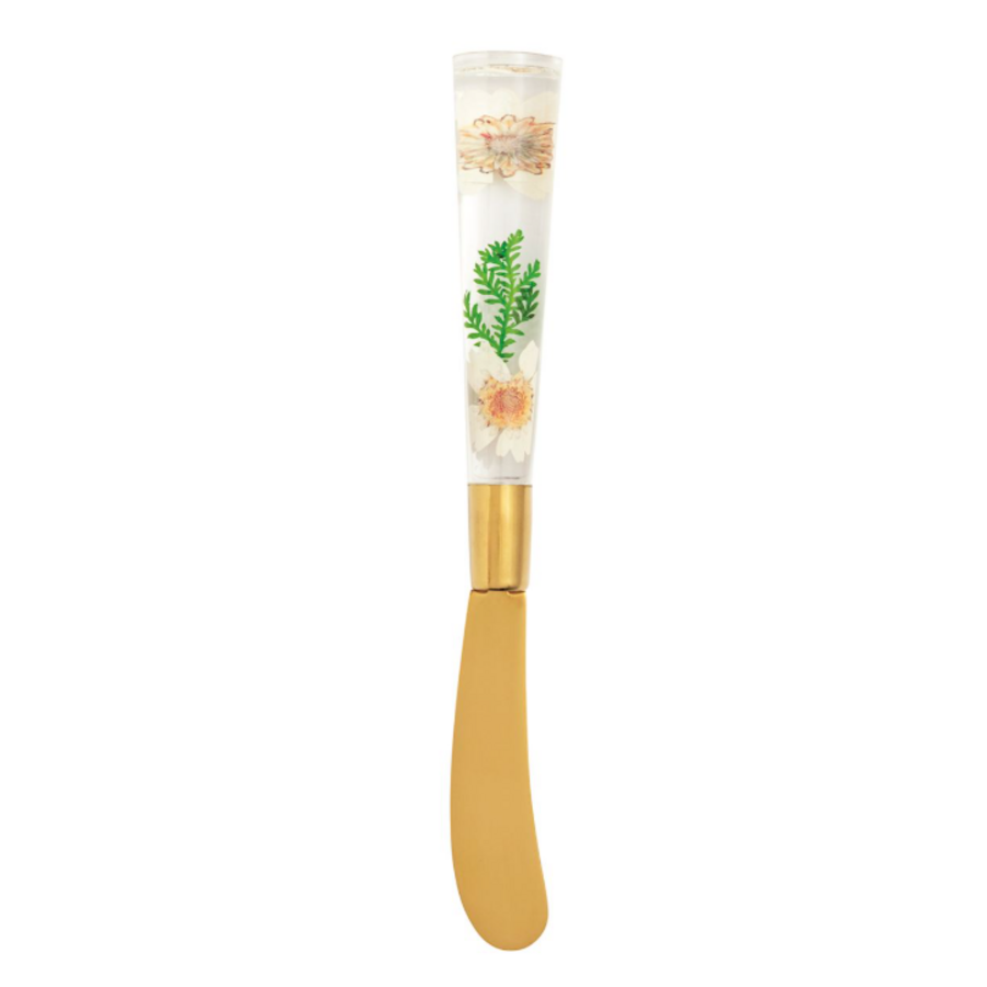 Spreader with Pressed Flower Handle