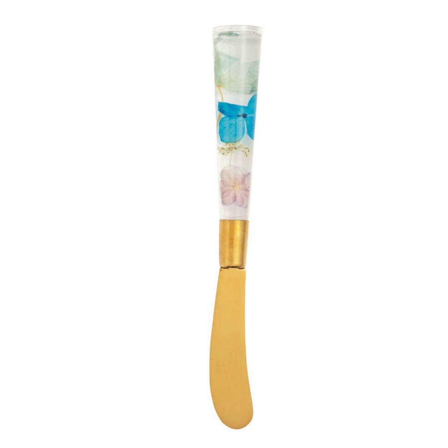 Spreader with Pressed Flower Handle