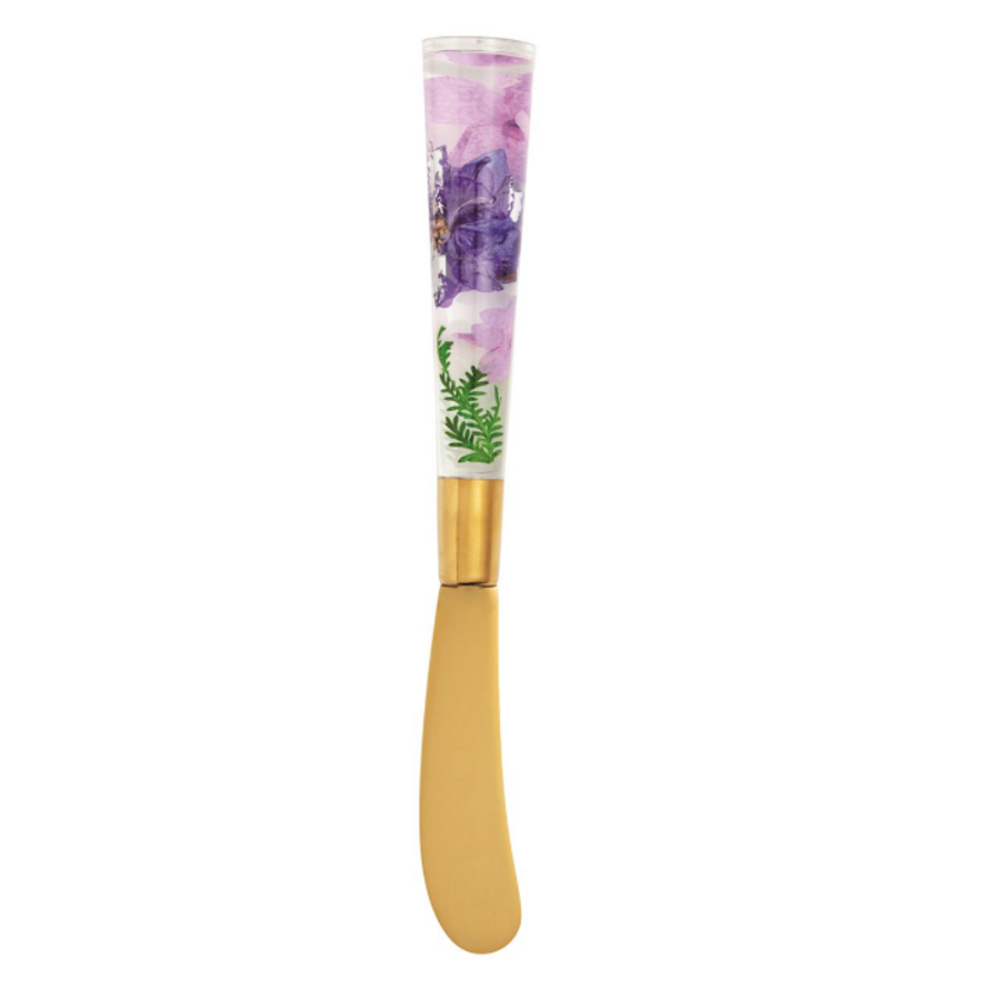 Spreader with Pressed Flower Handle