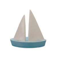 Stoneware Sail Shaped Salt & Pepper Shaker Set