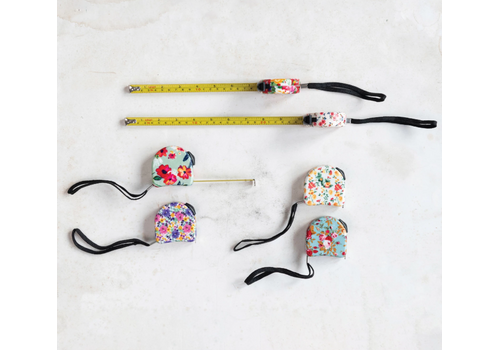  Creative Co-Op Floral 10' Tape Measure with Wrist Strap 