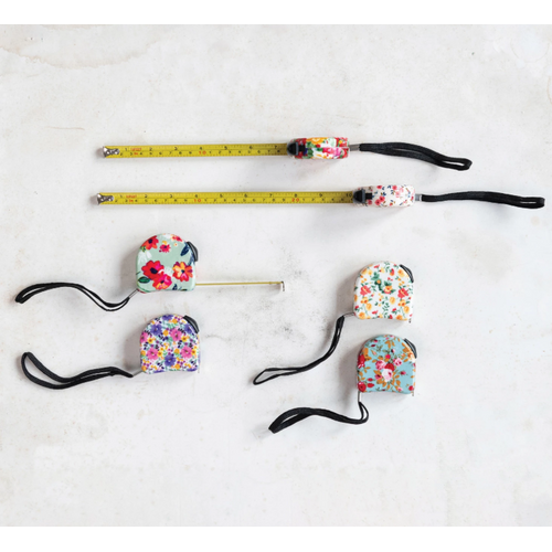  Creative Co-Op Floral 10' Tape Measure with Wrist Strap 