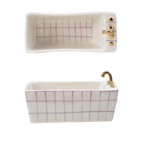 Stoneware Bathtub Shaped Dish