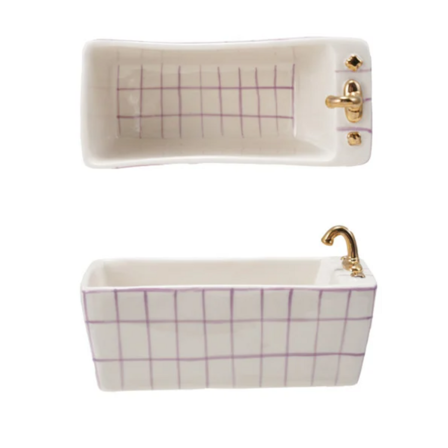 Stoneware Bathtub Shaped Dish