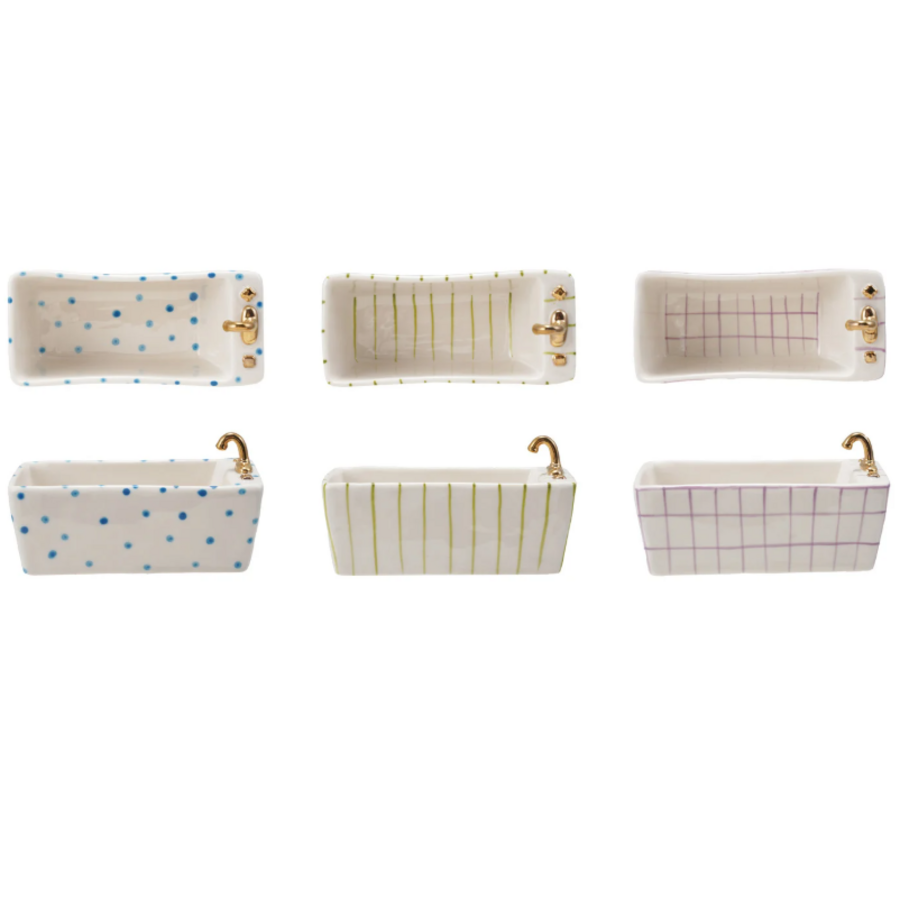 Stoneware Bathtub Shaped Dish