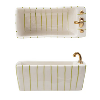 Stoneware Bathtub Shaped Dish