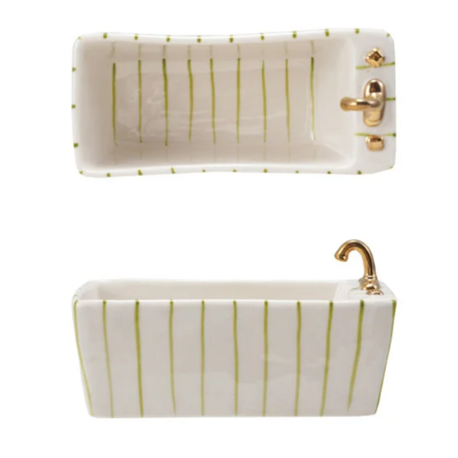 Stoneware Bathtub Shaped Dish