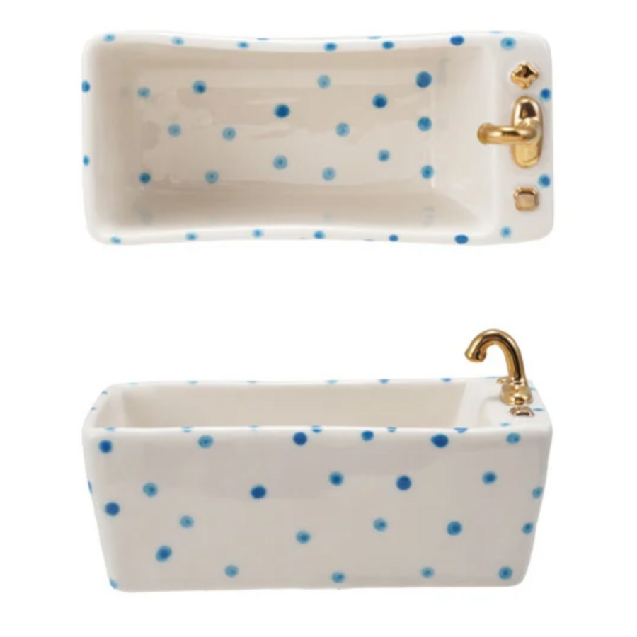 Stoneware Bathtub Shaped Dish